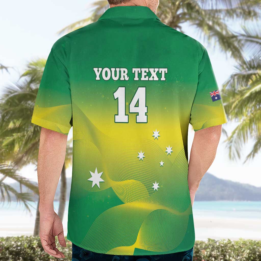 Custom Australia Rugby Hawaiian Shirt 2024 Kangaroos - Gradient Sporty Style