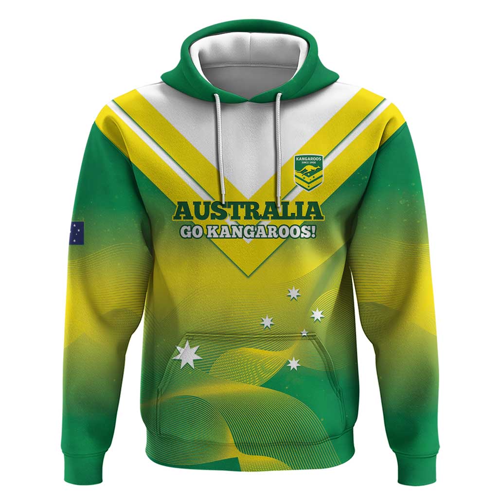 Custom Australia Rugby Hoodie 2024 Kangaroos - Gradient Sporty Style