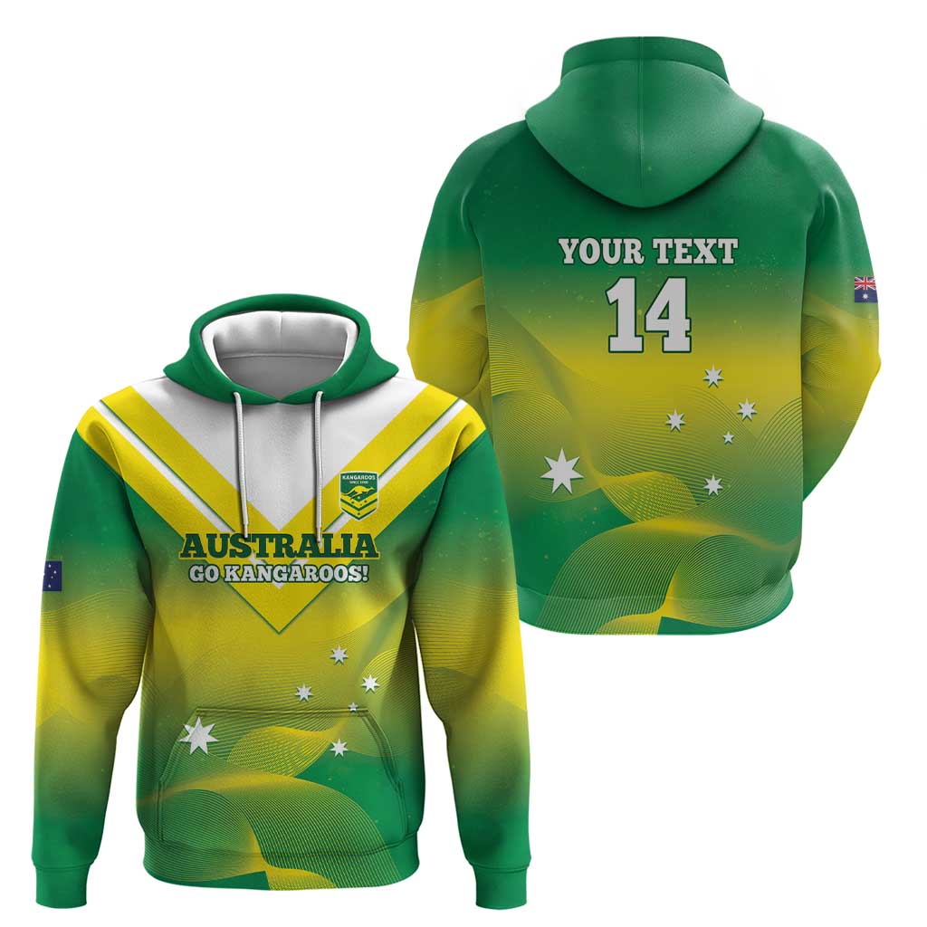 Custom Australia Rugby Hoodie 2024 Kangaroos - Gradient Sporty Style