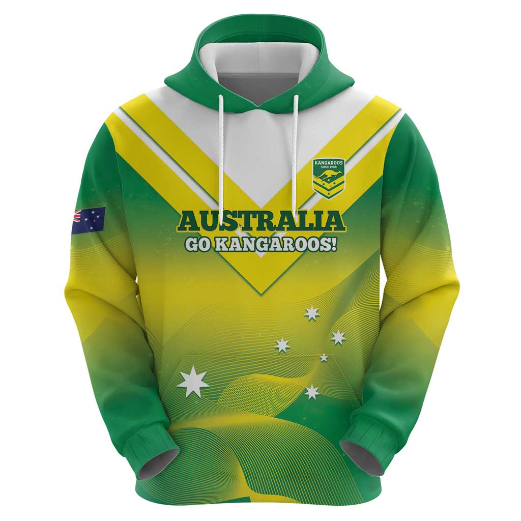 Custom Australia Rugby Hoodie 2024 Kangaroos - Gradient Sporty Style