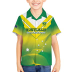 Custom Australia Rugby Kid Hawaiian Shirt 2024 Kangaroos - Gradient Sporty Style