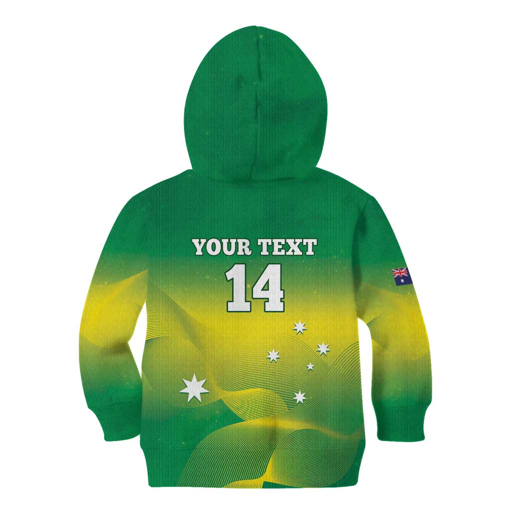 Custom Australia Rugby Kid Hoodie 2024 Kangaroos - Gradient Sporty Style