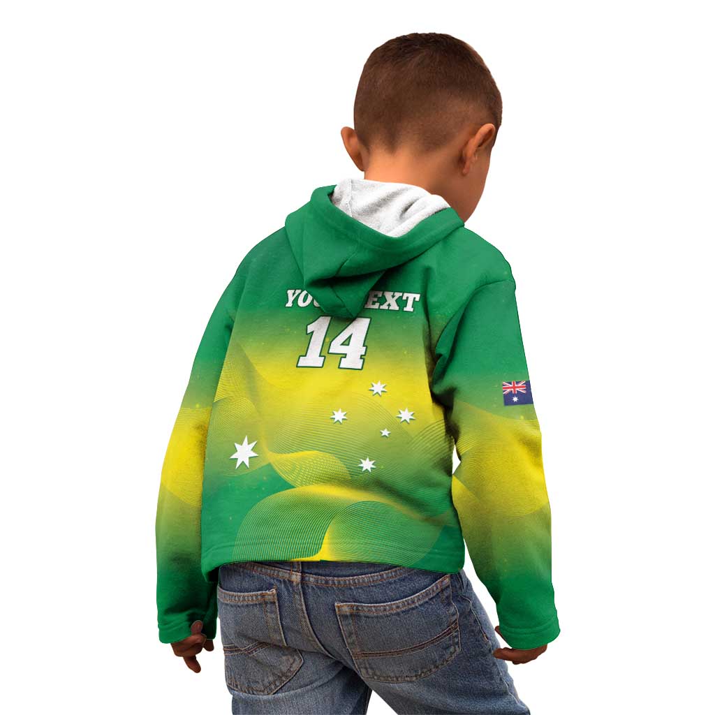 Custom Australia Rugby Kid Hoodie 2024 Kangaroos - Gradient Sporty Style