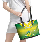 Custom Australia Rugby Leather Tote Bag 2024 Kangaroos - Gradient Sporty Style
