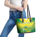 Custom Australia Rugby Leather Tote Bag 2024 Kangaroos - Gradient Sporty Style