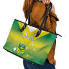 Custom Australia Rugby Leather Tote Bag 2024 Kangaroos - Gradient Sporty Style