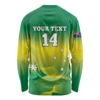 Custom Australia Rugby Long Sleeve Shirt 2024 Kangaroos - Gradient Sporty Style