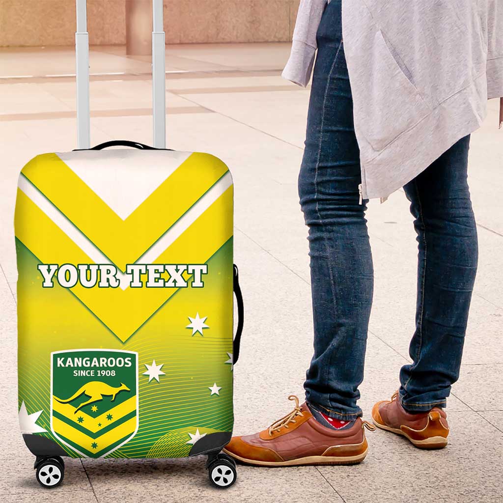 Custom Australia Rugby Luggage Cover 2024 Kangaroos - Gradient Sporty Style