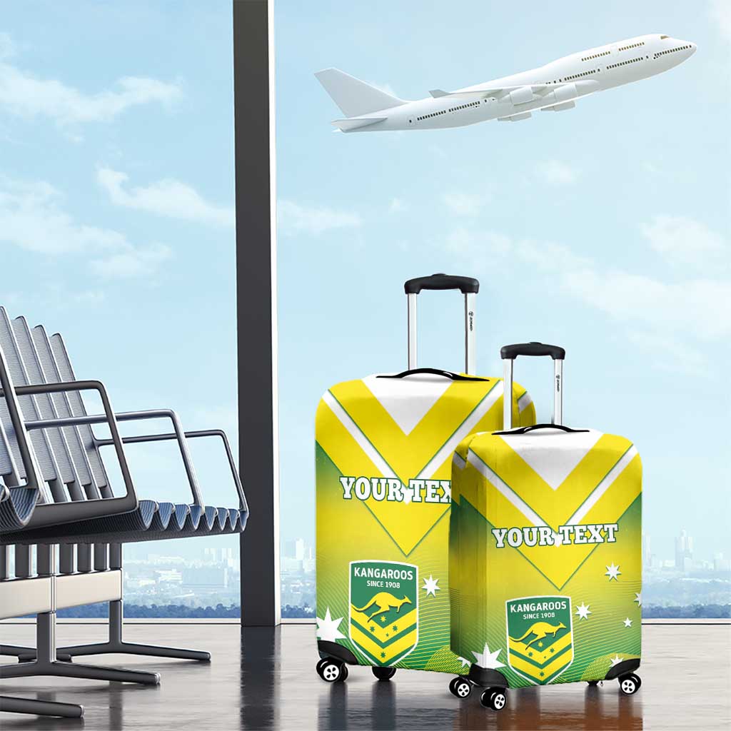 Custom Australia Rugby Luggage Cover 2024 Kangaroos - Gradient Sporty Style