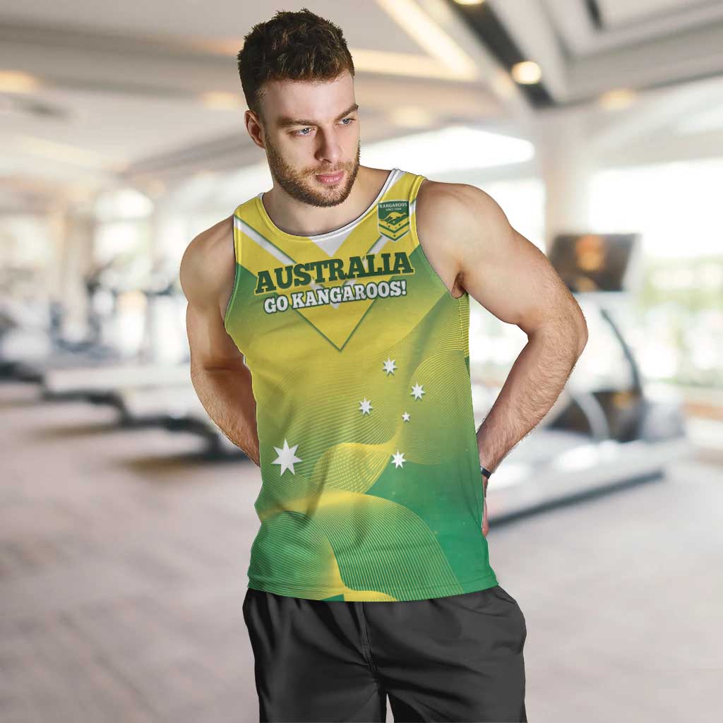 Custom Australia Rugby Men Tank Top 2024 Kangaroos - Gradient Sporty Style