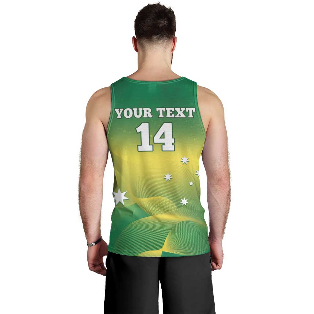 Custom Australia Rugby Men Tank Top 2024 Kangaroos - Gradient Sporty Style