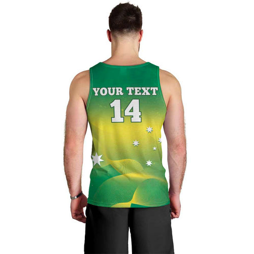Custom Australia Rugby Men Tank Top 2024 Kangaroos - Gradient Sporty Style