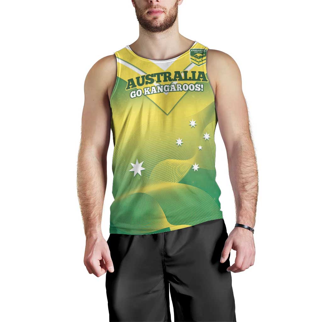 Custom Australia Rugby Men Tank Top 2024 Kangaroos - Gradient Sporty Style