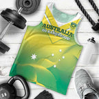 Custom Australia Rugby Men Tank Top 2024 Kangaroos - Gradient Sporty Style
