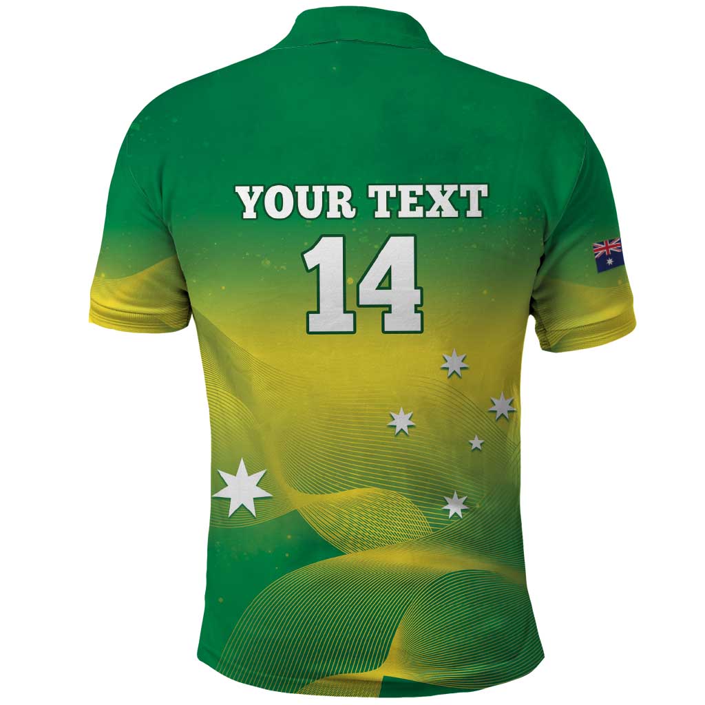 Custom Australia Rugby Polo Shirt 2024 Kangaroos - Gradient Sporty Style