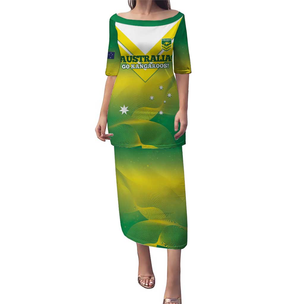 Custom Australia Rugby Puletasi 2024 Kangaroos - Gradient Sporty Style