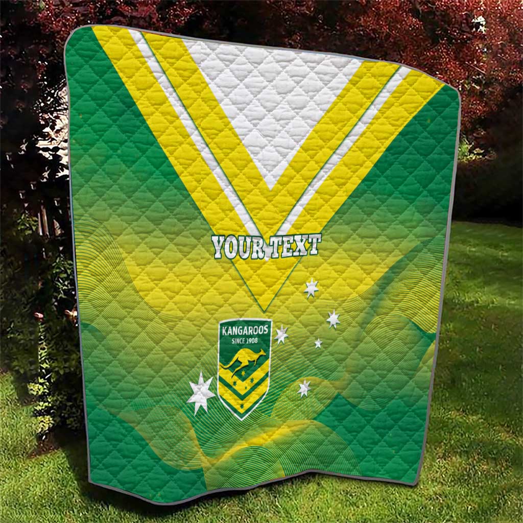Custom Australia Rugby Quilt 2024 Kangaroos - Gradient Sporty Style