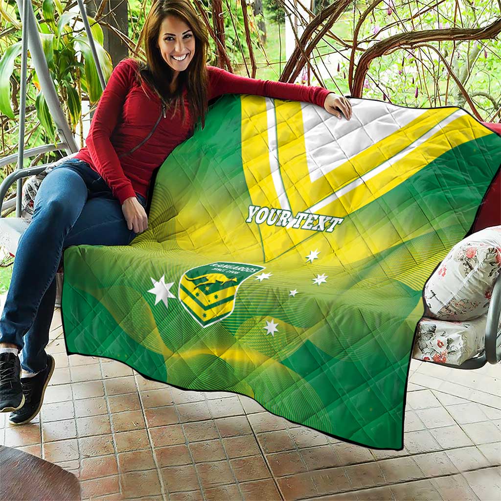 Custom Australia Rugby Quilt 2024 Kangaroos - Gradient Sporty Style