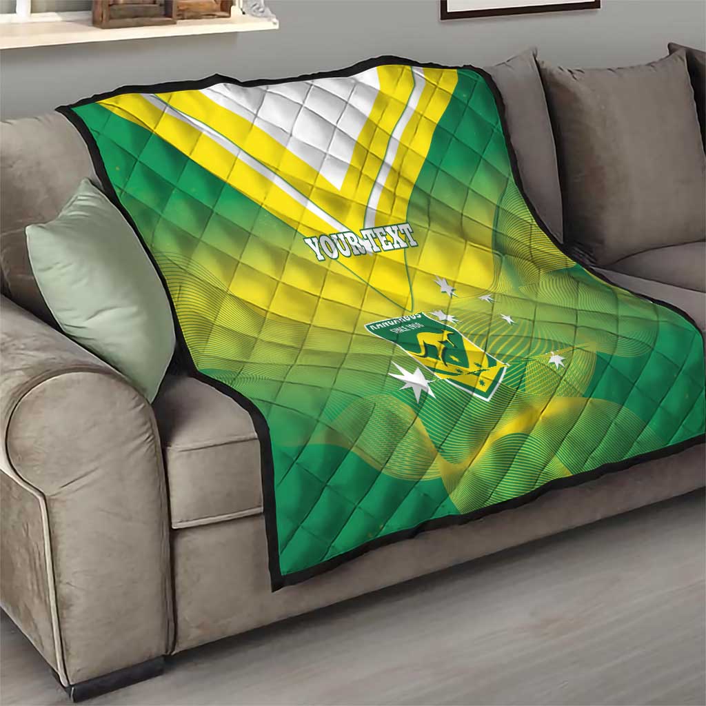 Custom Australia Rugby Quilt 2024 Kangaroos - Gradient Sporty Style