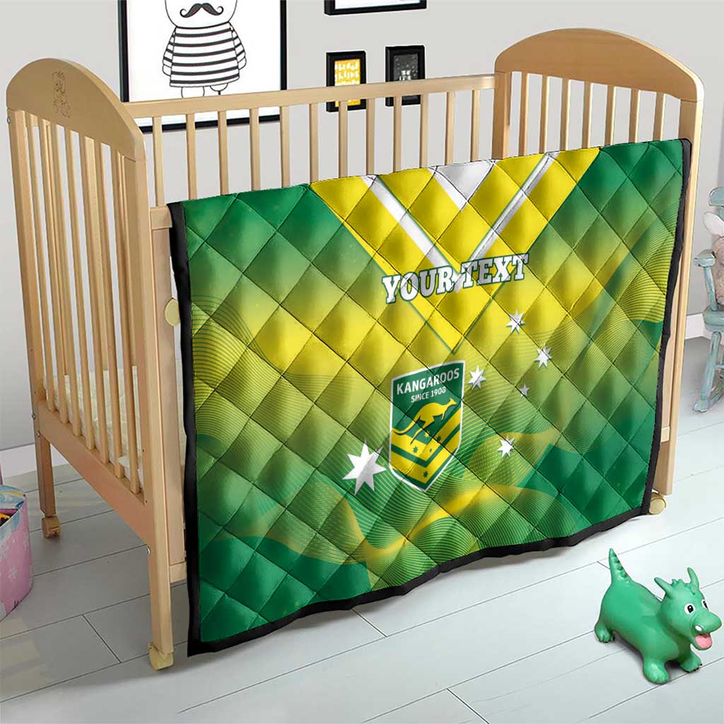 Custom Australia Rugby Quilt 2024 Kangaroos - Gradient Sporty Style