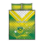 Custom Australia Rugby Quilt Bed Set 2024 Kangaroos - Gradient Sporty Style