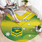 Custom Australia Rugby Round Carpet 2024 Kangaroos - Gradient Sporty Style