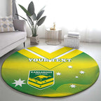 Custom Australia Rugby Round Carpet 2024 Kangaroos - Gradient Sporty Style