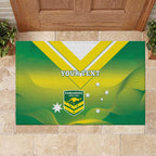 Custom Australia Rugby Rubber Doormat 2024 Kangaroos - Gradient Sporty Style