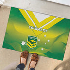 Custom Australia Rugby Rubber Doormat 2024 Kangaroos - Gradient Sporty Style