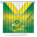 Custom Australia Rugby Shower Curtain 2024 Kangaroos - Gradient Sporty Style