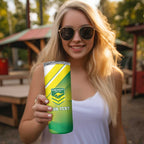 Personalised Australia Rugby Skinny Tumbler 2024 Kangaroos - Gradient Sporty Style