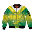 Custom Australia Rugby Sleeve Zip Bomber Jacket 2024 Kangaroos - Gradient Sporty Style