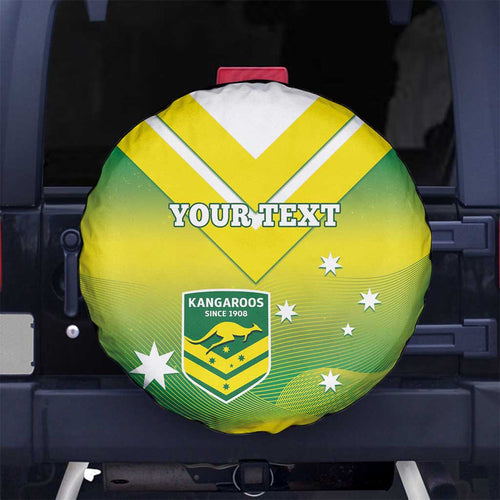 Custom Australia Rugby Spare Tire Cover 2024 Kangaroos - Gradient Sporty Style