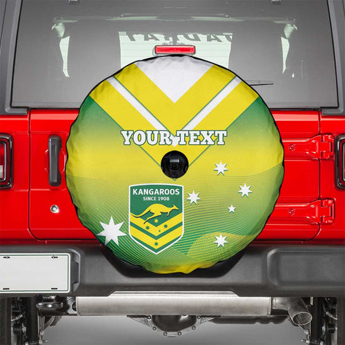 Custom Australia Rugby Spare Tire Cover 2024 Kangaroos - Gradient Sporty Style