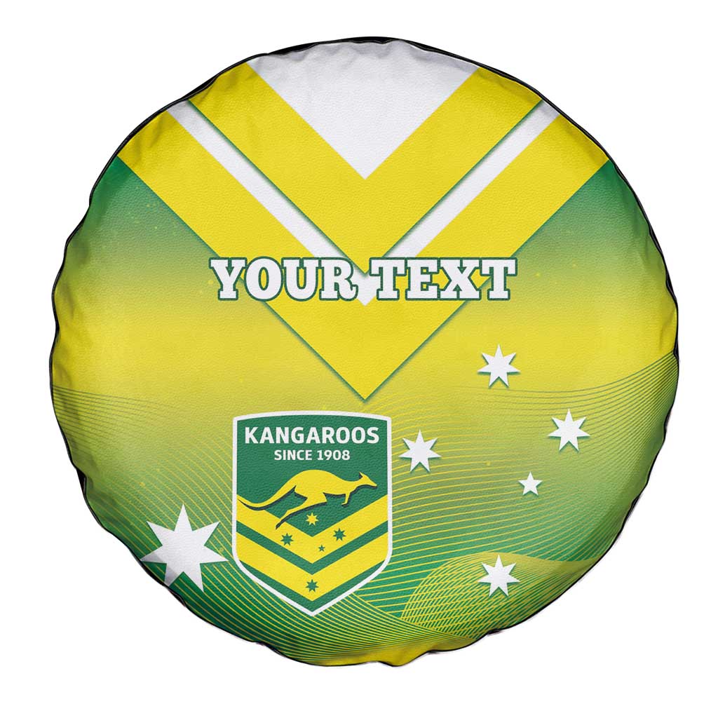 Custom Australia Rugby Spare Tire Cover 2024 Kangaroos - Gradient Sporty Style