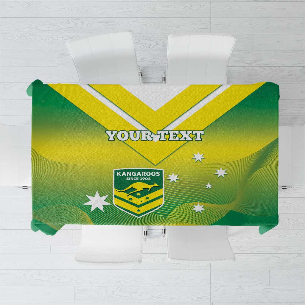Custom Australia Rugby Tablecloth 2024 Kangaroos - Gradient Sporty Style