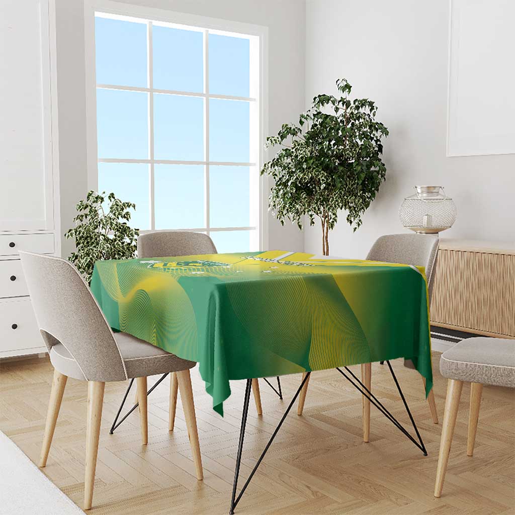 Custom Australia Rugby Tablecloth 2024 Kangaroos - Gradient Sporty Style