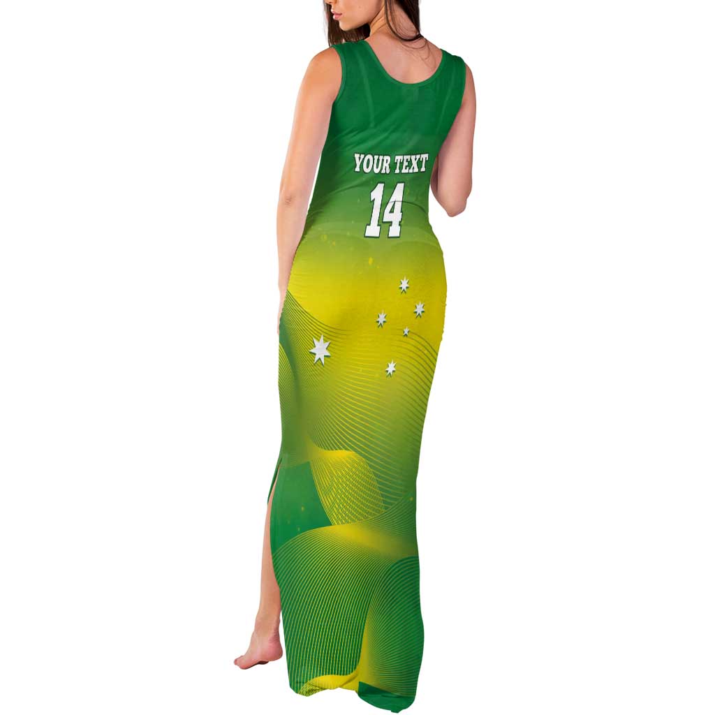 Custom Australia Rugby Tank Maxi Dress 2024 Kangaroos - Gradient Sporty Style