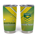 Personalised Australia Rugby Tumbler Cup 2024 Kangaroos - Gradient Sporty Style