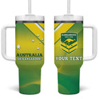 Personalised Australia Rugby Tumbler With Handle 2024 Kangaroos - Gradient Sporty Style