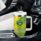 Personalised Australia Rugby Tumbler With Handle 2024 Kangaroos - Gradient Sporty Style