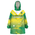 Custom Australia Rugby Wearable Blanket Hoodie 2024 Kangaroos - Gradient Sporty Style