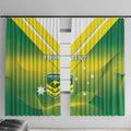 Custom Australia Rugby Window Curtain 2024 Kangaroos - Gradient Sporty Style
