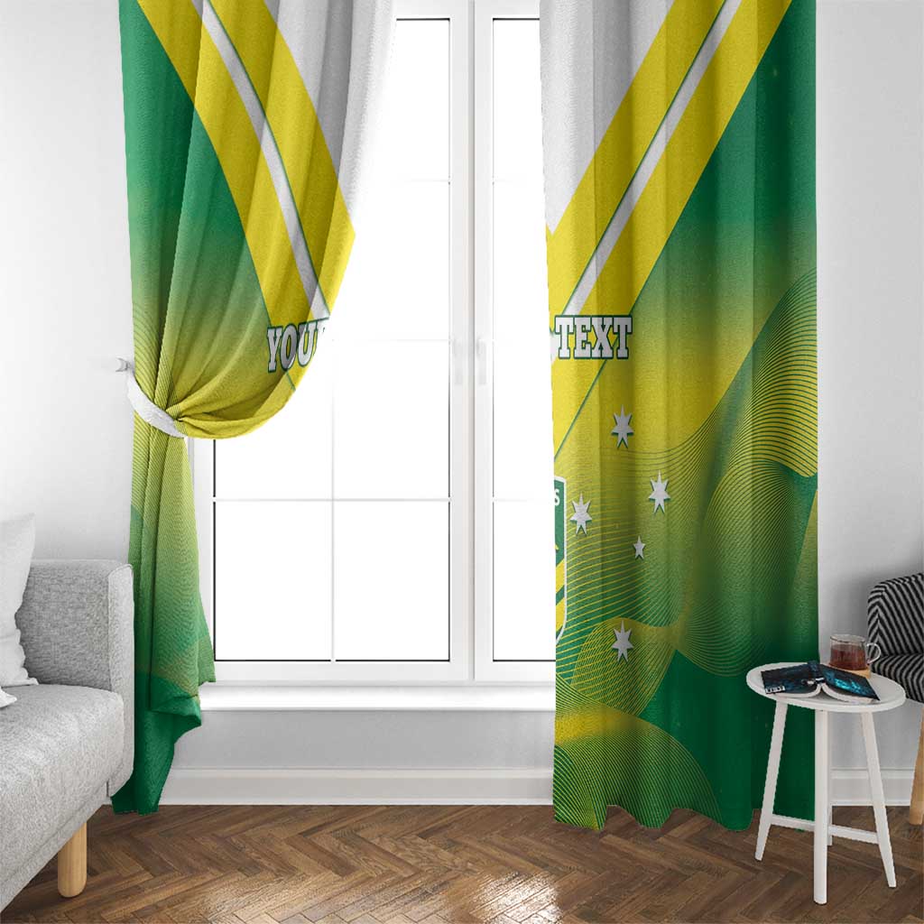 Custom Australia Rugby Window Curtain 2024 Kangaroos - Gradient Sporty Style