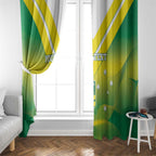 Custom Australia Rugby Window Curtain 2024 Kangaroos - Gradient Sporty Style