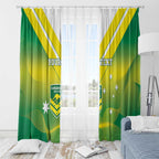 Custom Australia Rugby Window Curtain 2024 Kangaroos - Gradient Sporty Style