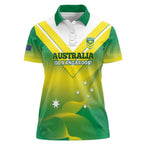 Custom Australia Rugby Women Polo Shirt 2024 Kangaroos - Gradient Sporty Style