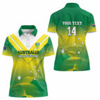 Custom Australia Rugby Women Polo Shirt 2024 Kangaroos - Gradient Sporty Style