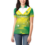 Custom Australia Rugby Women Polo Shirt 2024 Kangaroos - Gradient Sporty Style