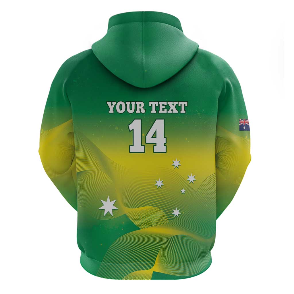 Custom Australia Rugby Zip Hoodie 2024 Kangaroos - Gradient Sporty Style